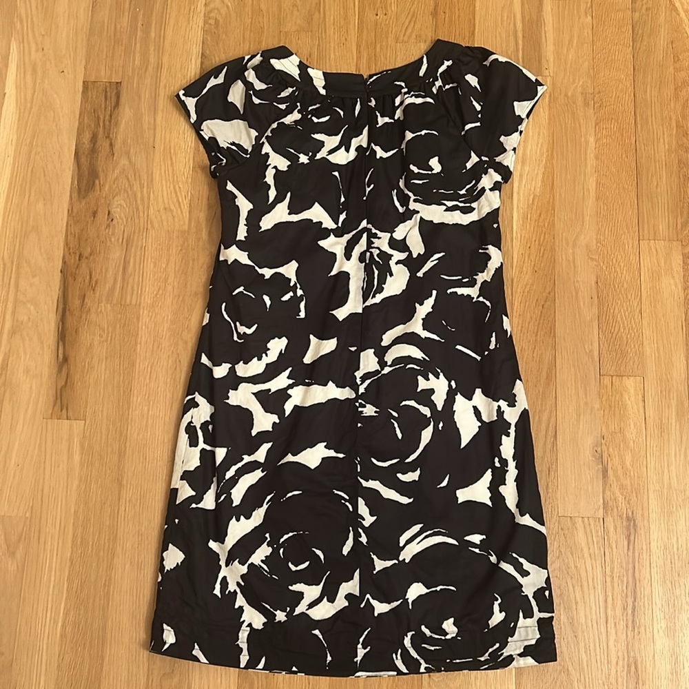 J. Crew Floral Black & White with Pockets Cap Sleeve Dress Women’s Size 0 - Picture 13 of 16